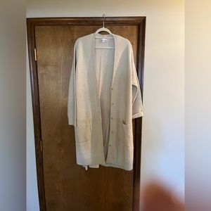 J Jill long cardigan, 2X, cream/light tan
